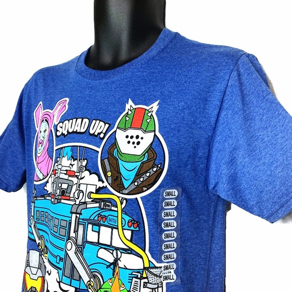 NWT Fortnite Squad Up Battle Bus Tee Men’s Sz S - Picture 3 of 5